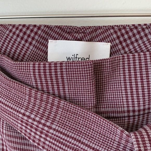 Aritzia Wilfred Tie Front Pants Plaid Size 6 - Picture 5 of 14